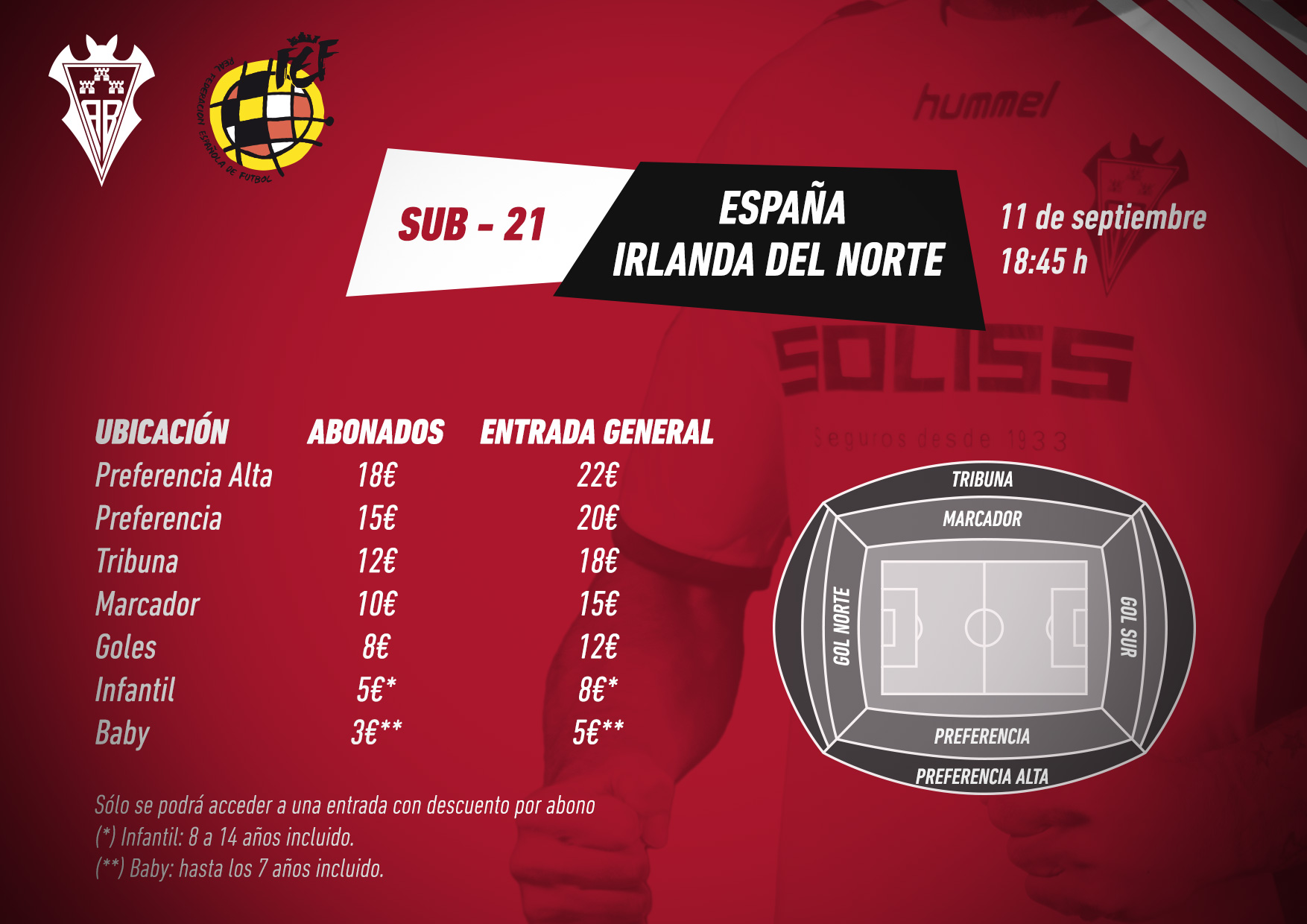 A la venta las entradas a todo el público para el partido de España Sub ...